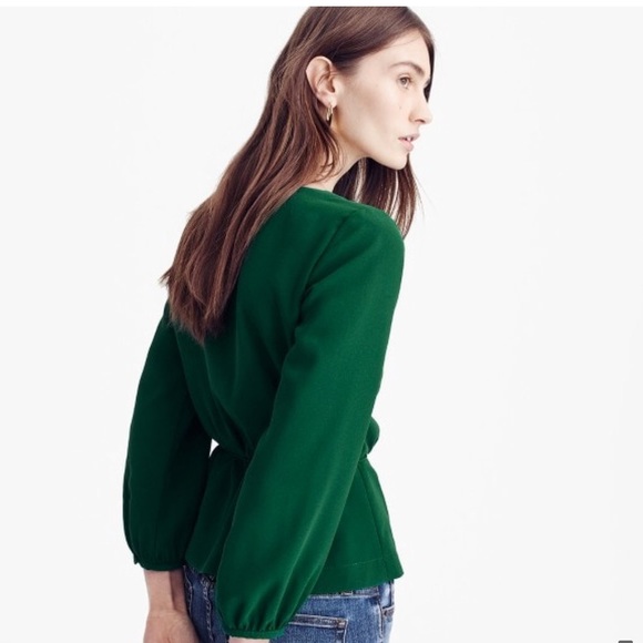 New! Size 12 Tall J. Crew Faux-Wrap Top - Picture 7 of 7